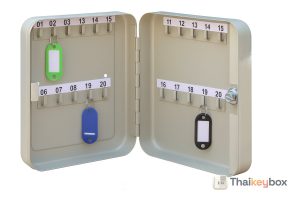 กล่องเก็บกุญแจ 20 ดอก สีครีม
