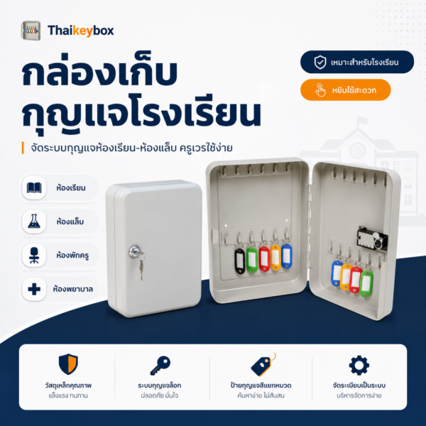 กล่องเก็บกุญแจติดผนังสำหรับโรงเรียน จัดระเบียบกุญแจห้องเรียนและห้องแล็บ